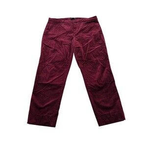 Banana Republic Sloan Velvet Pants Women’s 16 Burgundy Stretch Wide Leg